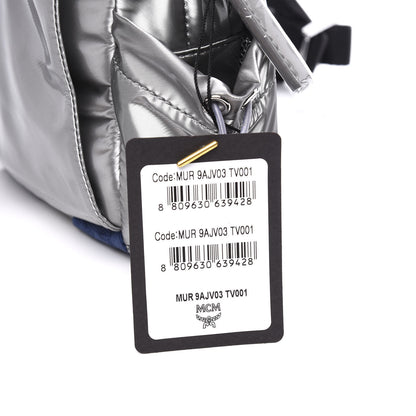 MCM Metallic Nylon Jemison Crossbody Silver 10 of 10