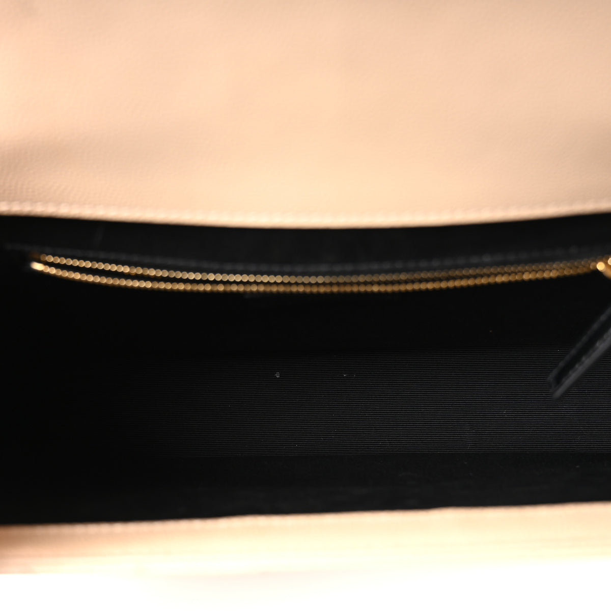 Saint Laurent Grain De Poudre Matelasse Chevron Large Monogram Satchel Dark Beige 5 of 11