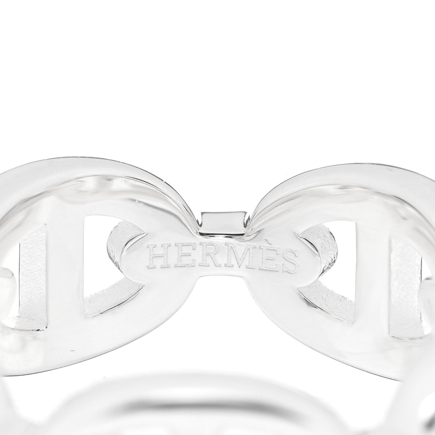 Sterling Silver PM Chaine d'Ancre Enchainee Band Ring 53 6.5