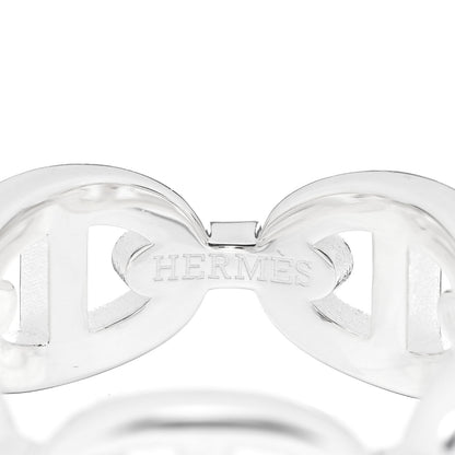 Hermes Sterling Silver PM Chaine d'Ancre Enchainee Band Ring 53 6.5 4 of 5