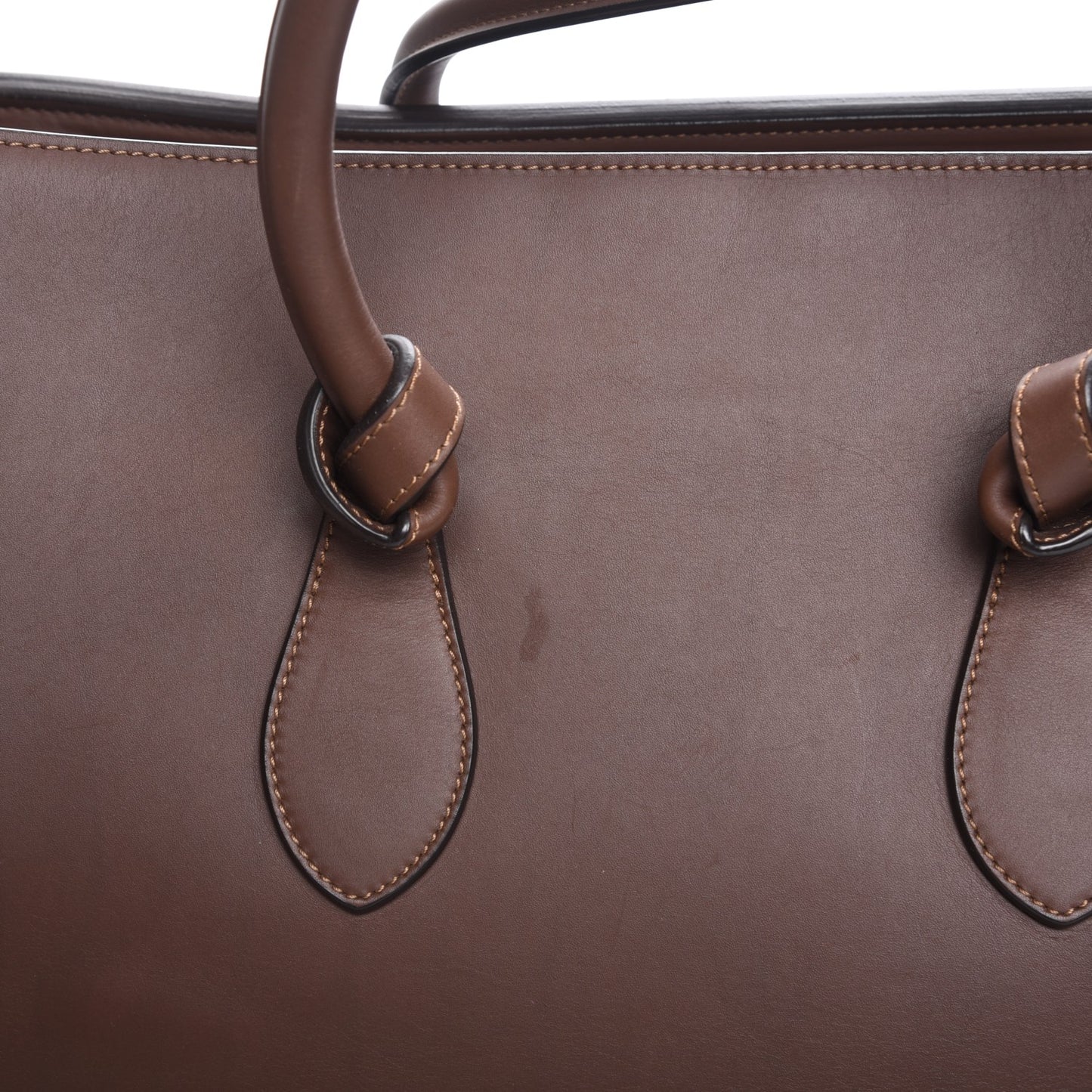 Natural Calfskin Medium Tie Knot Tote Acajou
