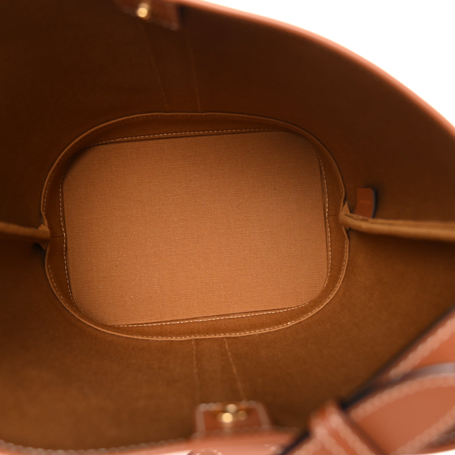 Celine Triomphe Canvas Calfskin Small Bucket Bag Tan 5 of 10