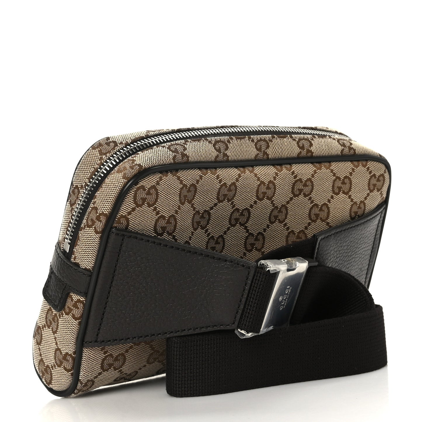 Monogram Dollar Calfskin Belt Bag Beige Ebony Testa di Moro Marrone Scuro