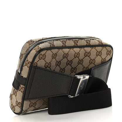 Gucci Monogram Dollar Calfskin Belt Bag Beige Ebony Testa di Moro Marrone Scuro 3 of 10