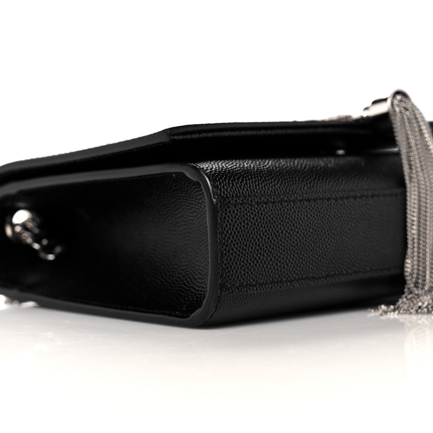 Saint Laurent Grain De Poudre Small Classic Monogram Kate Tassel Satchel Black 8 of 9