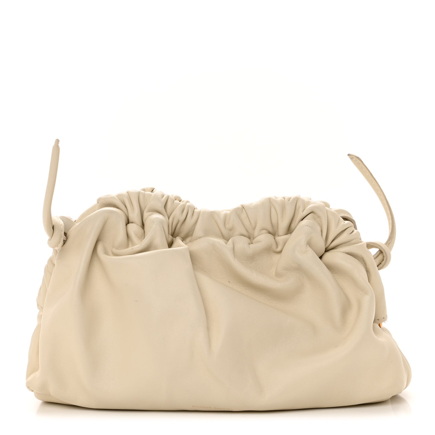 Lambskin Mini Cloud Clutch Pearl