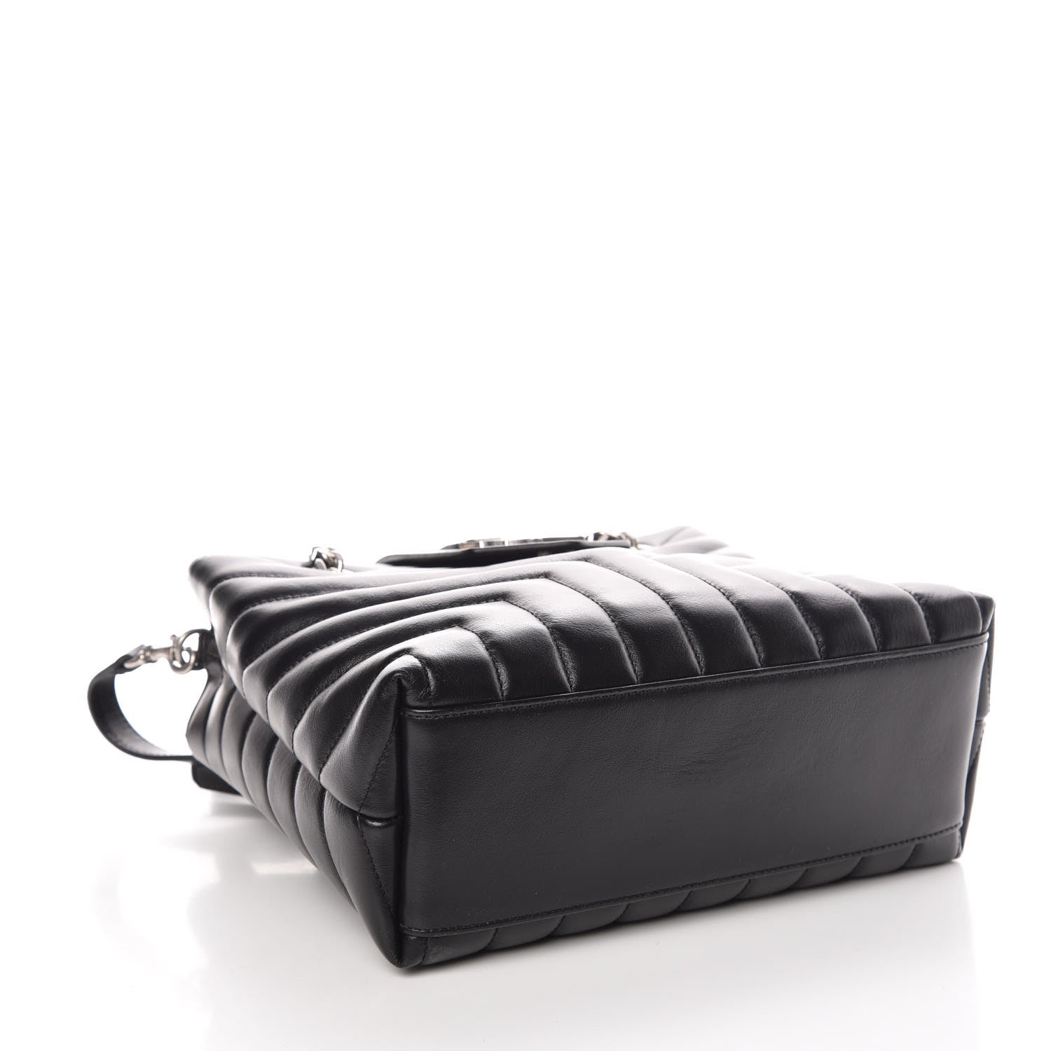 Saint Laurent Calfskin Y Quilted Monogram Small Loulou Shopper Black 4 of 9