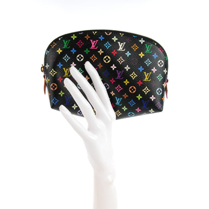 Louis Vuitton Monogram Multicolor Cosmetic Pouch Black Grenade 2 of 7