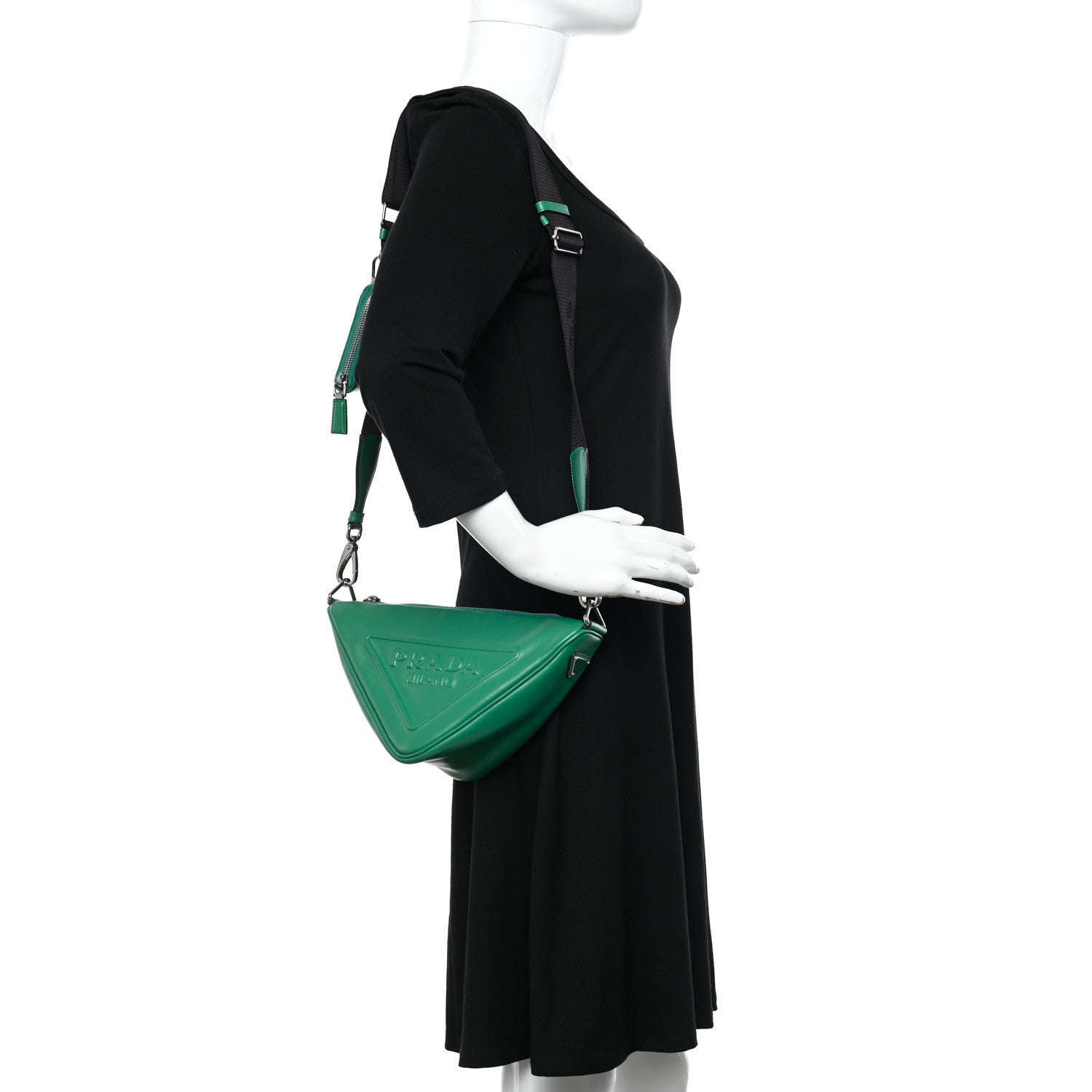 Prada Grace Lux Triangle Shoulder Bag Mango 3 of 12