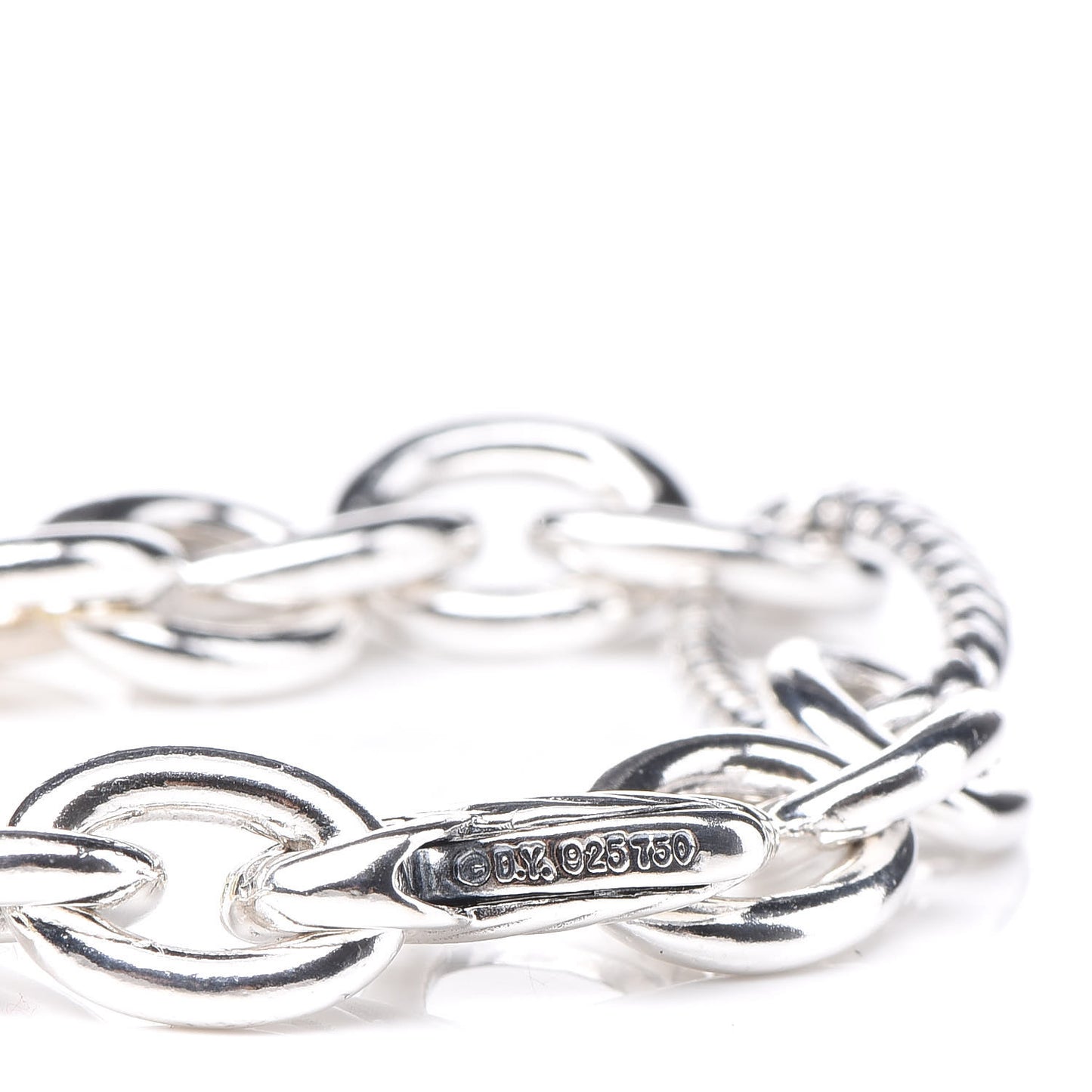 Sterling Silver 18K Yellow Gold Figaro Link Bracelet