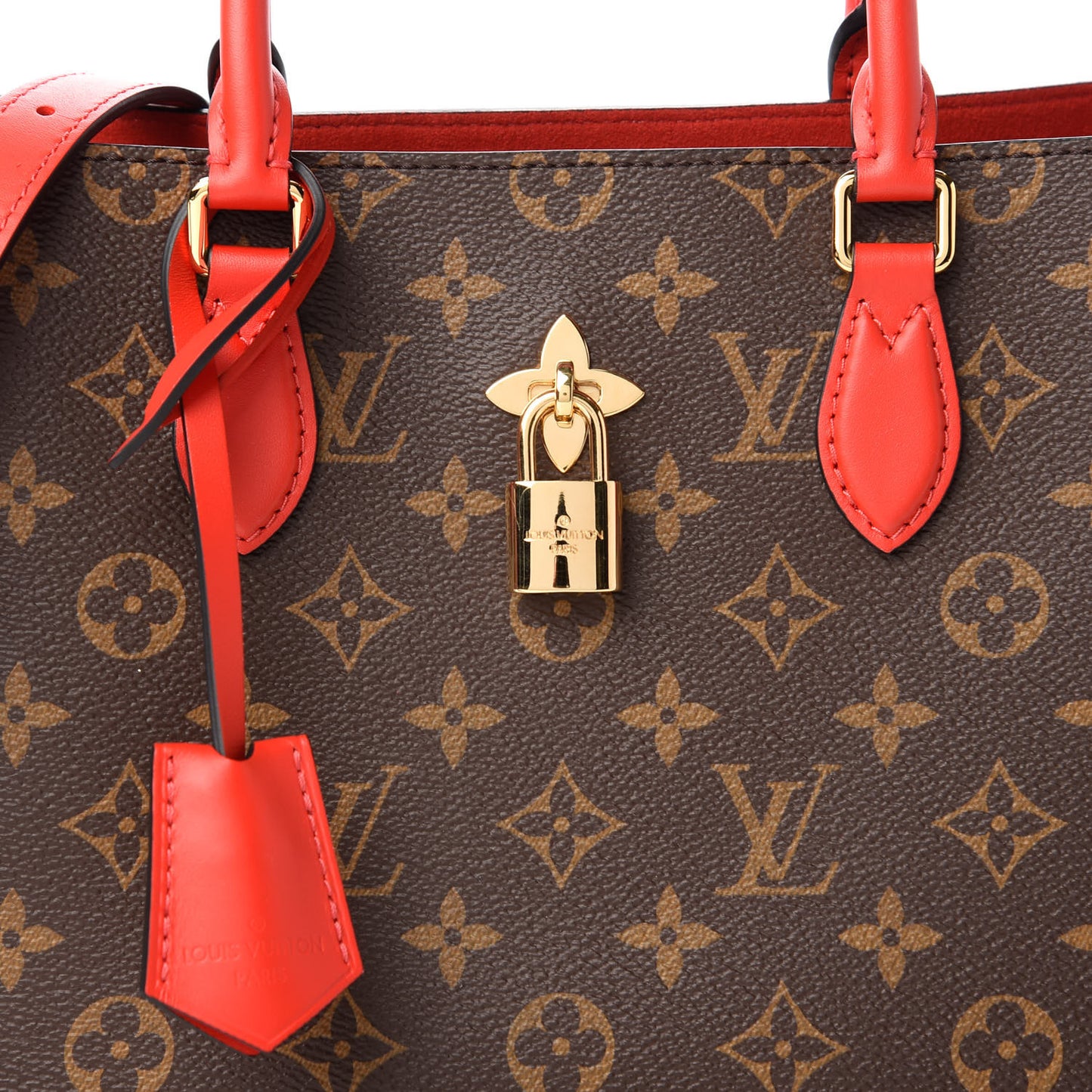 Monogram Flower Tote Coquelicot