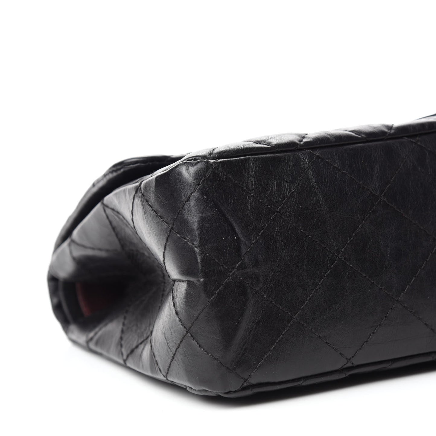 Aged Calfskin Quilted 2.55 Reissue 227 Flap Black