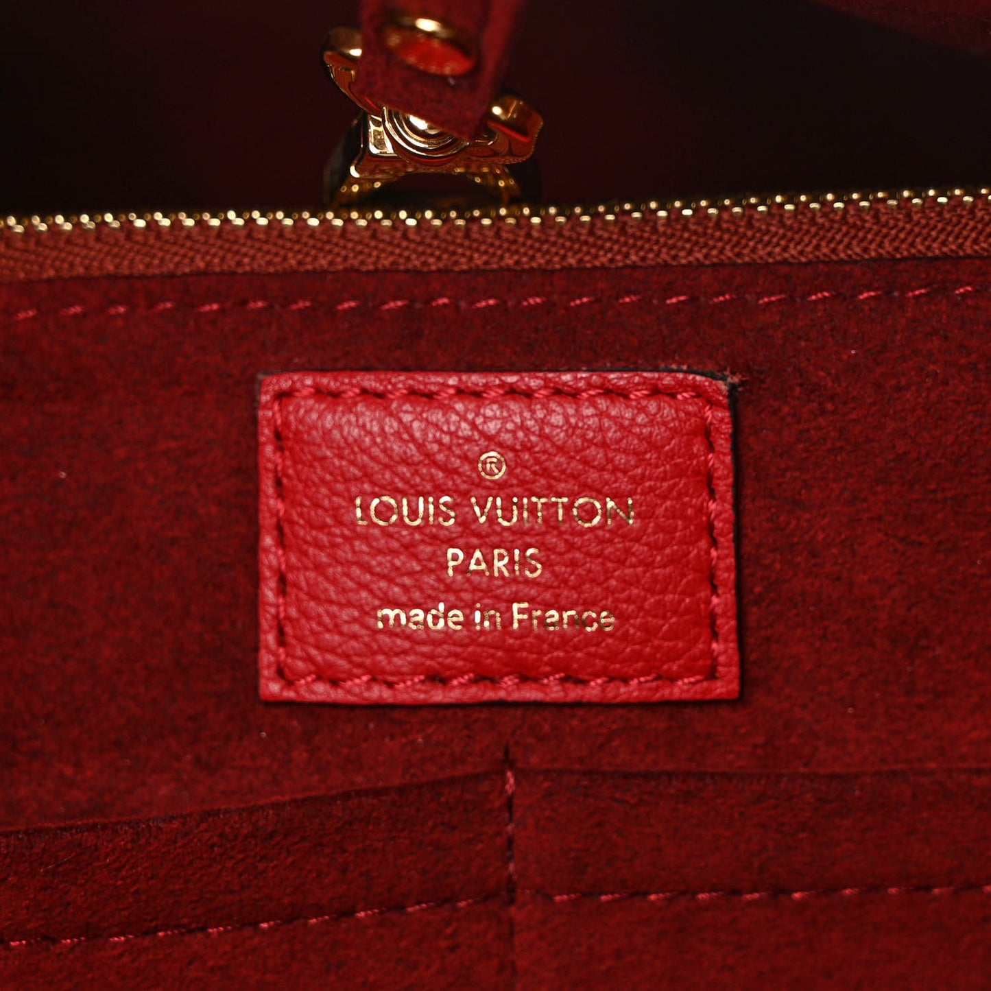 Calfskin Monogram Kimono Tote Cherry
