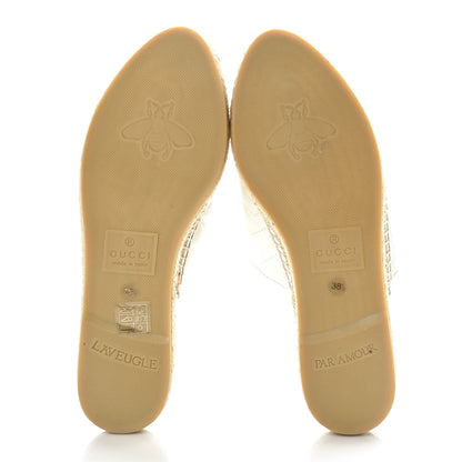 Gucci Nappa Matelasse GG Marmont Espadrille Slippers 38.5 Great White 5 of 8