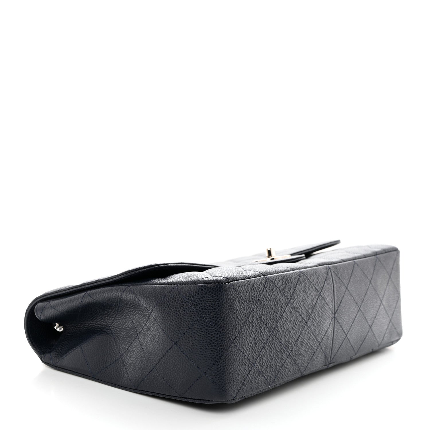 Chanel Caviar Quilted Jumbo Single Flap Navy 4 of 10