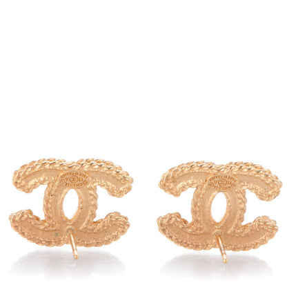 Chanel Metal CC Rope Earrings Gold 3 of 4