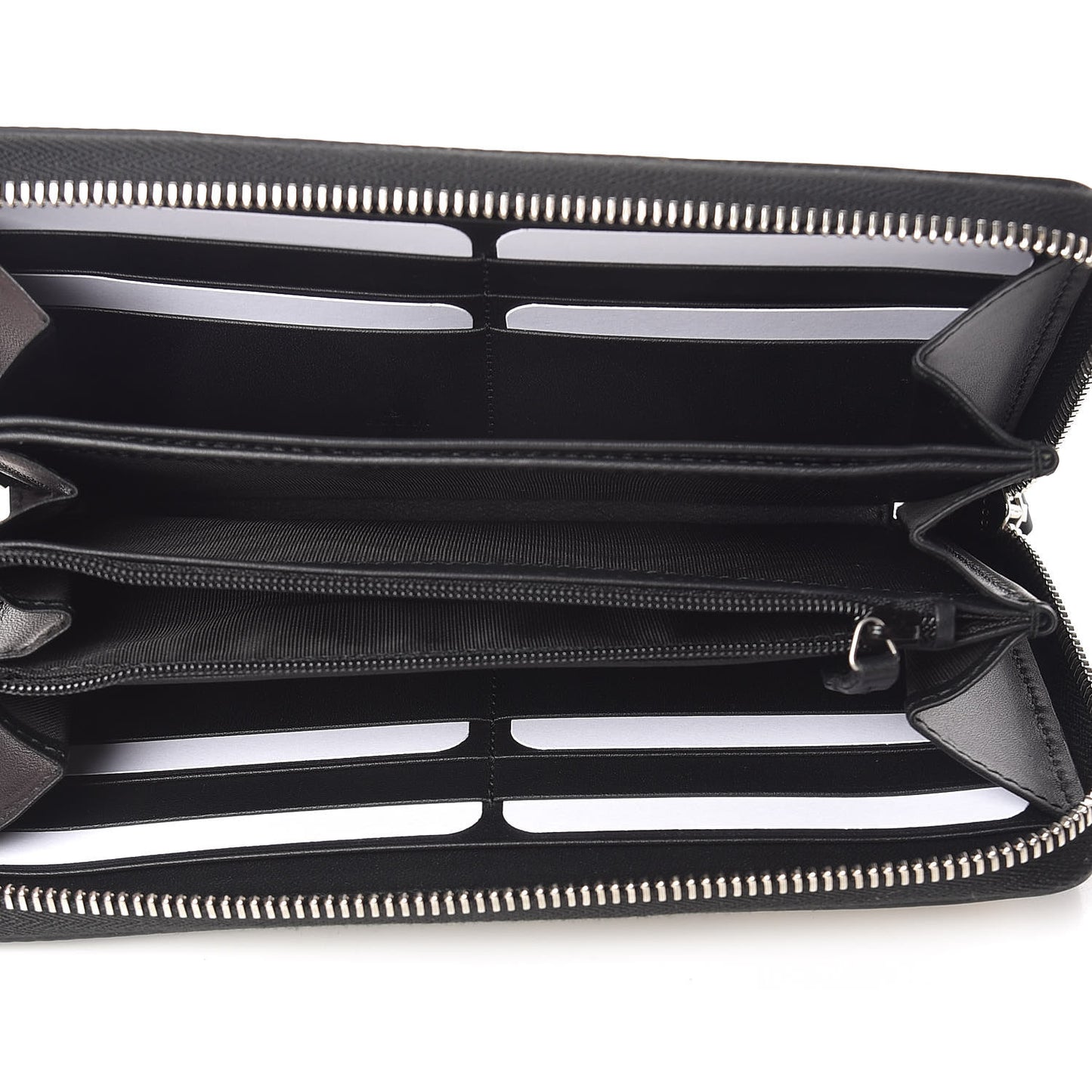 X SEGA Calfskin GUCCY Stars Zip Around Wallet Black Gold