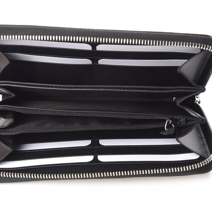 Gucci X SEGA Calfskin GUCCY Stars Zip Around Wallet Black Gold 5 of 8