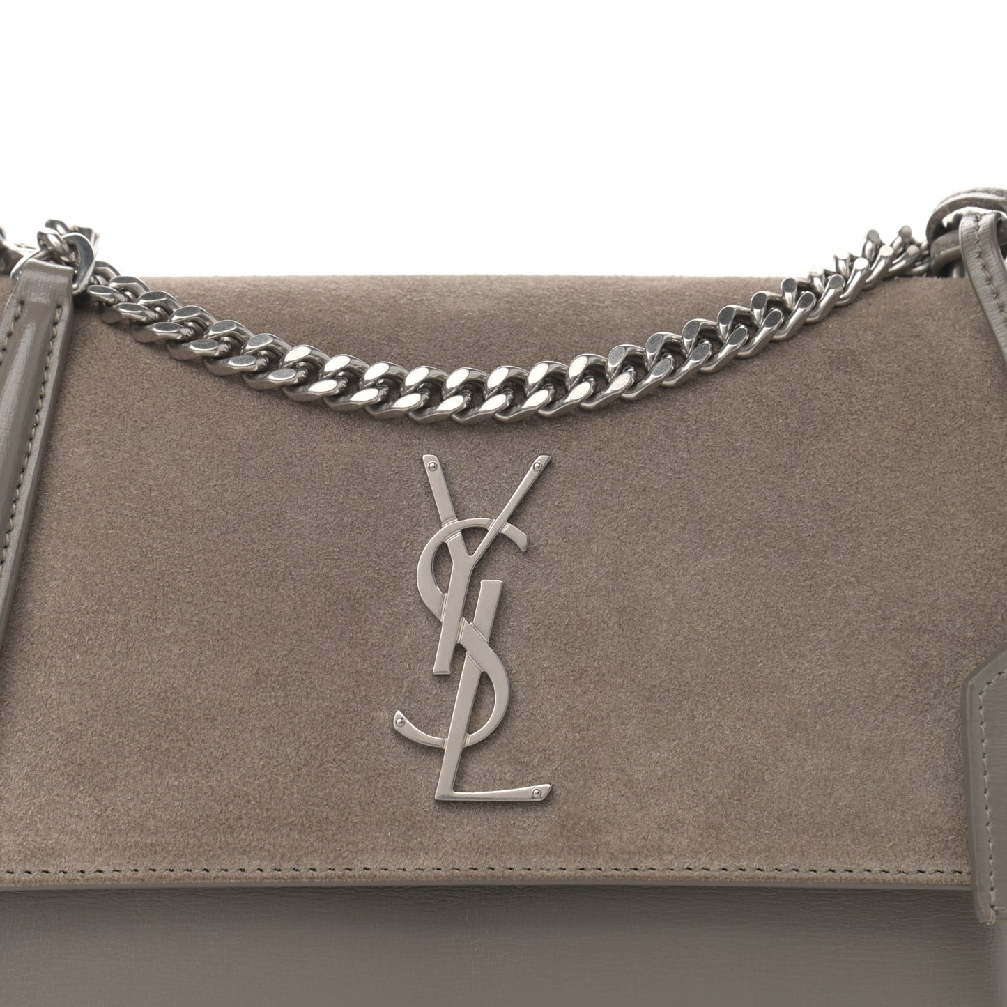 Suede Calfskin Medium Monogram Sunset Taupe