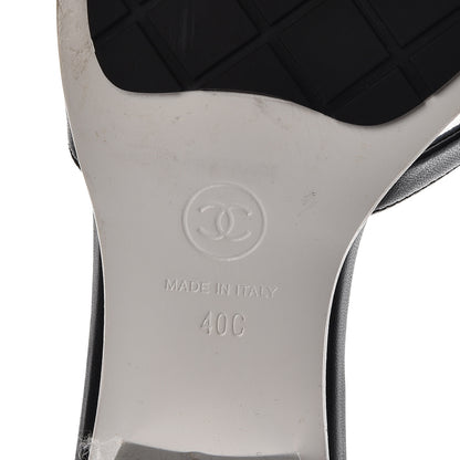 Chanel PVC Lambskin Logo Mules 40 Black 9 of 13