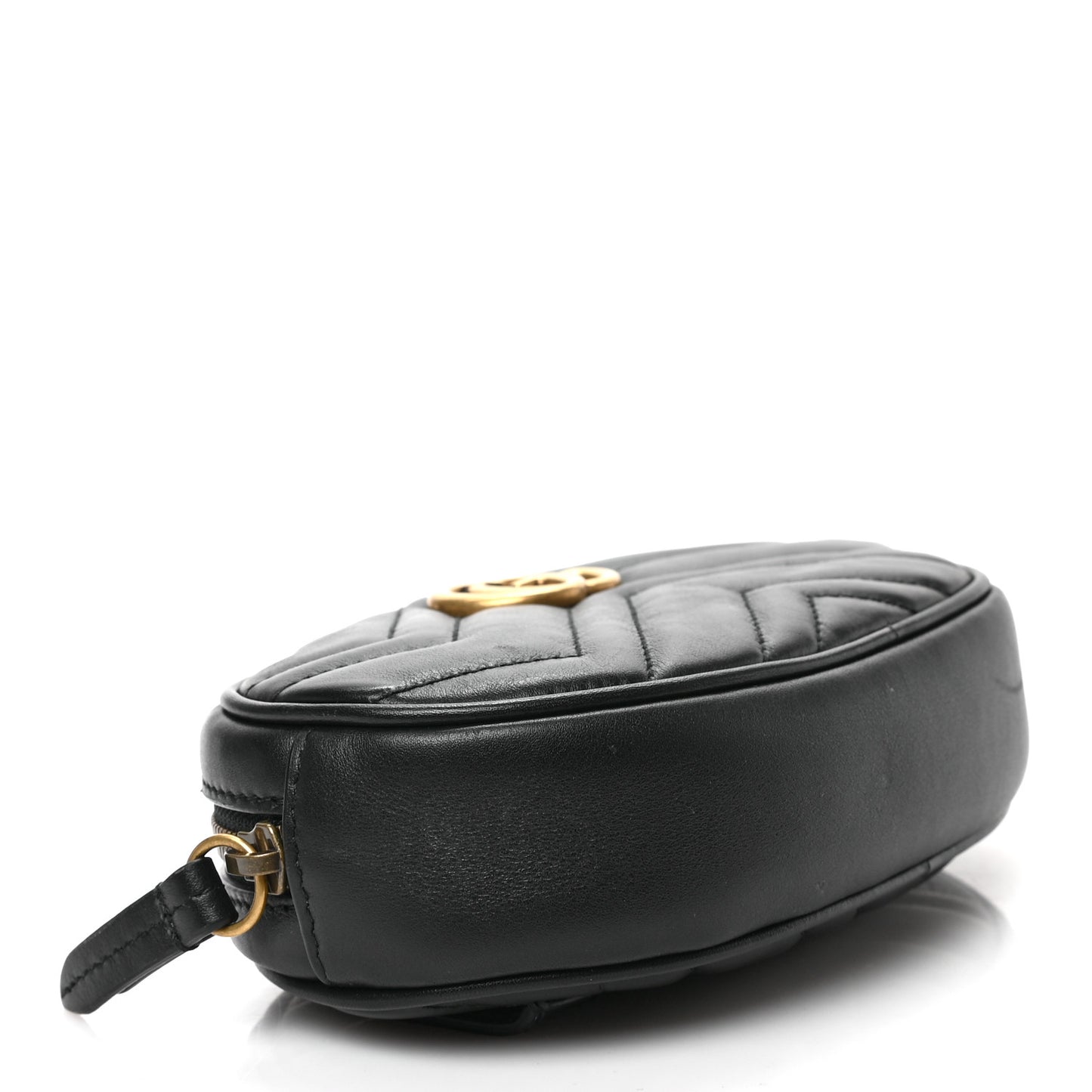 Calfskin Matelasse GG Marmont Belt Bag 75 30 Black