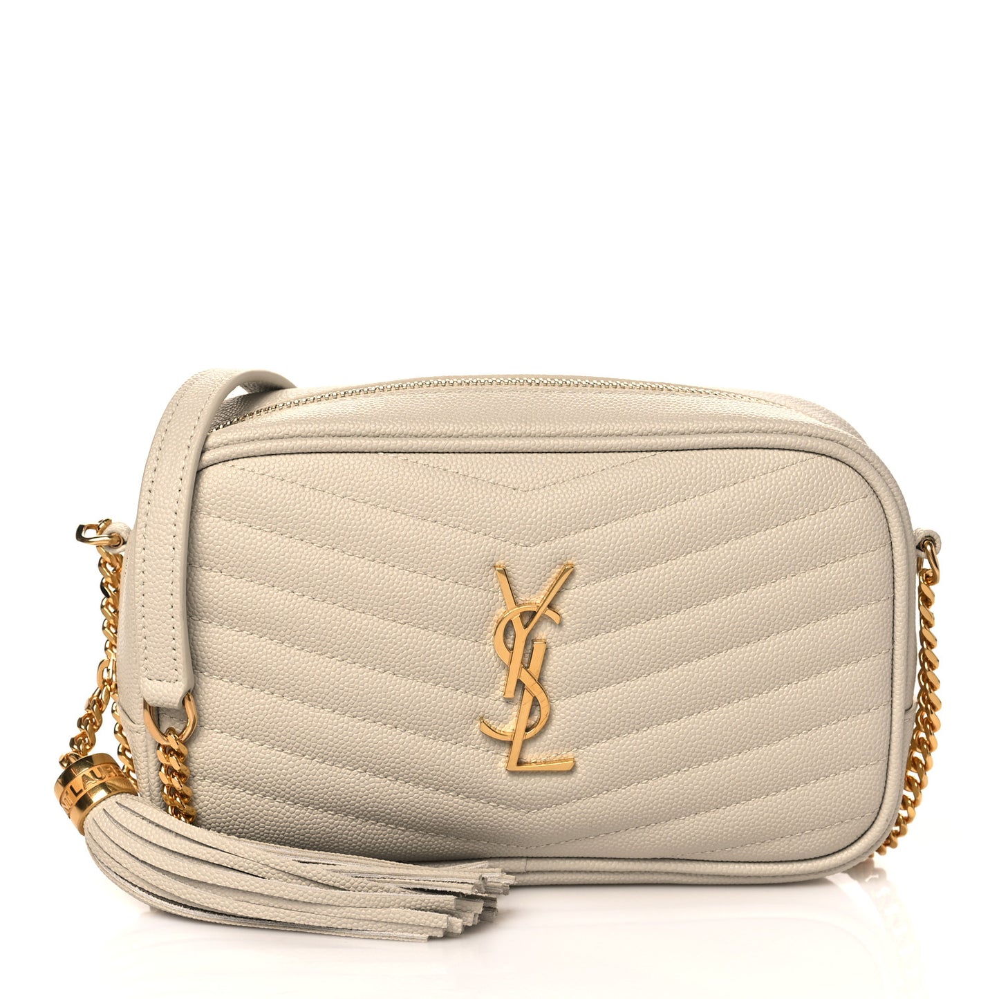 Grain De Poudre Matelasse Monogram Mini Lou Camera Bag Crema Soft