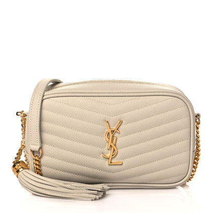 Saint Laurent Grain De Poudre Matelasse Monogram Mini Lou Camera Bag Crema Soft 1 of 9