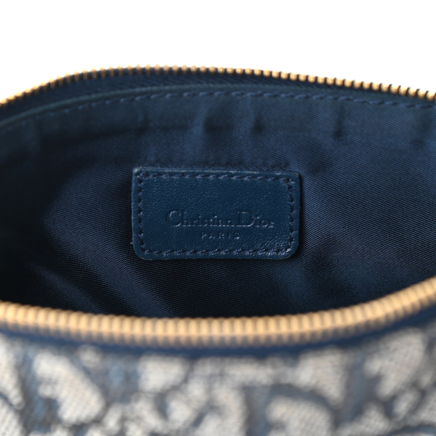 Christian Dior Monogram Mini Saddle Pochette Navy 6 of 8