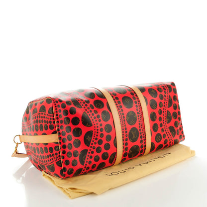 Louis Vuitton Monogram Kusama Pumpkin Dots Keepall Bandouliere 55 Red 4 of 7