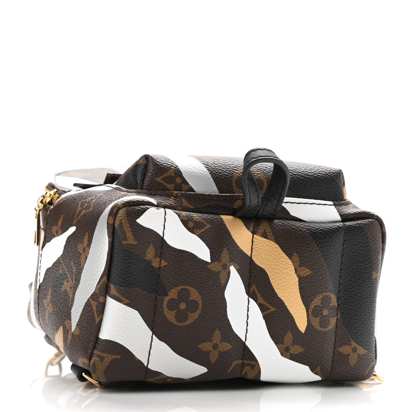 X LOL Monogram Palm Springs Backpack Mini Gold Silver