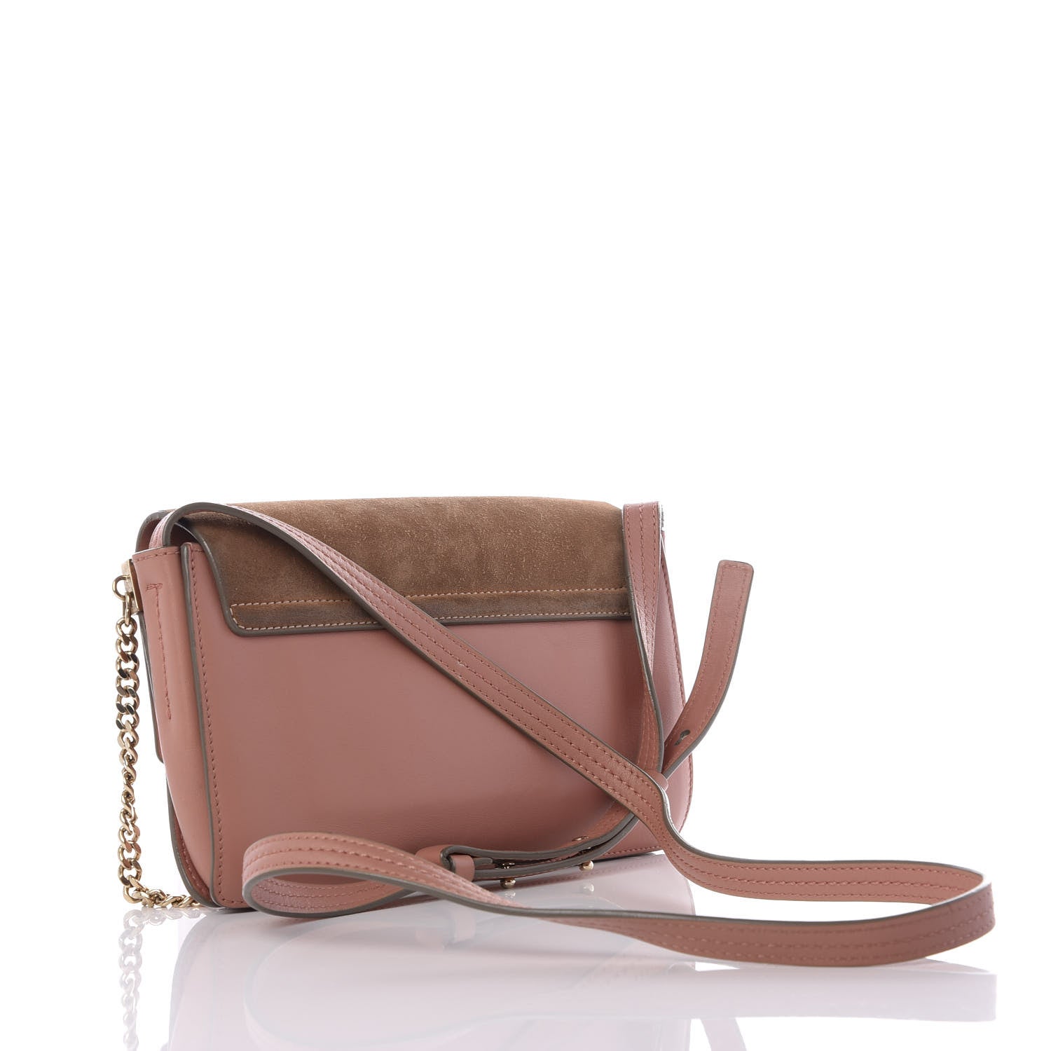 Chloe Suede Calfskin Small Faye Shoulder Bag Nougat 2 of 9