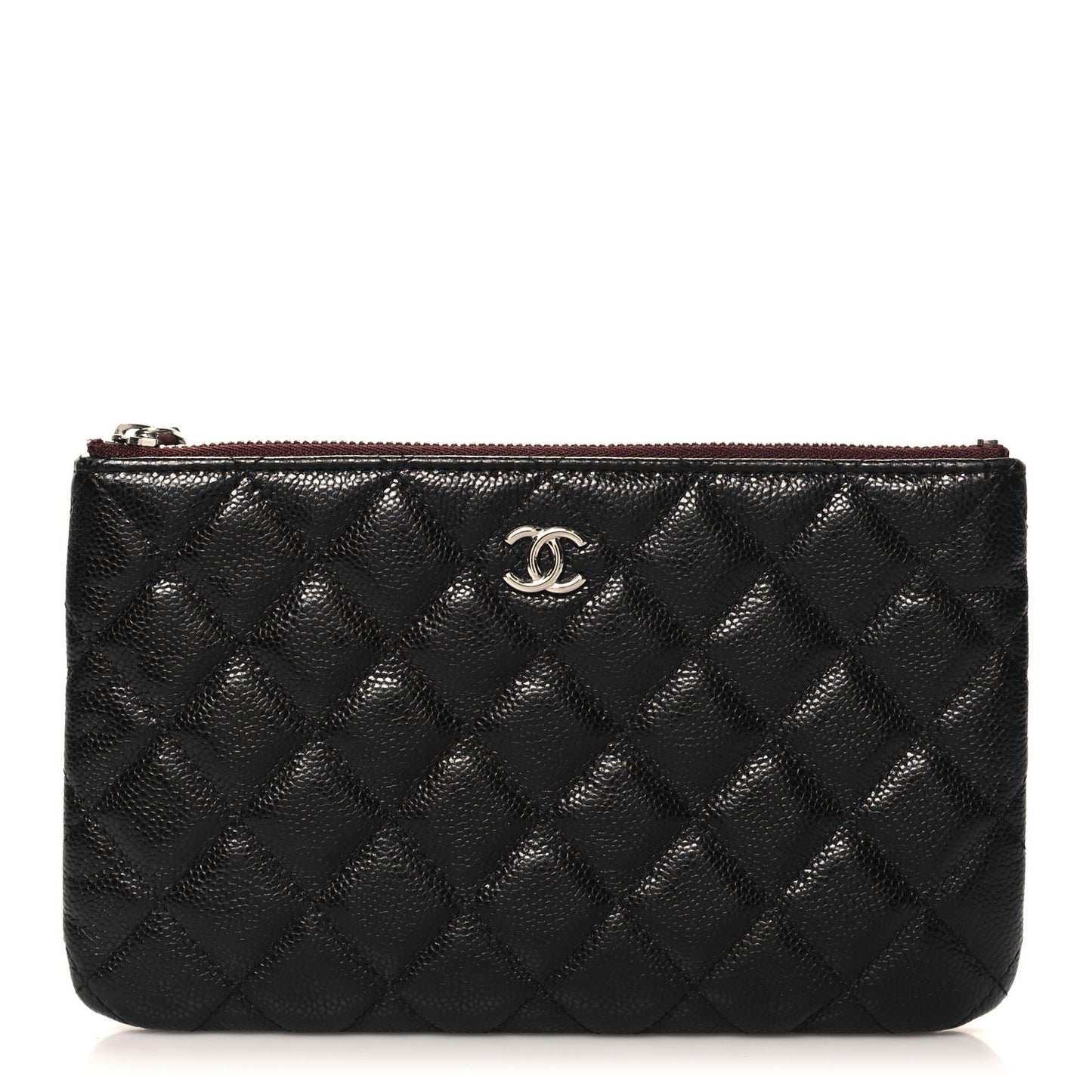 Caviar Quilted Cosmetic Case Black