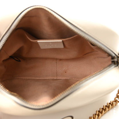 Gucci Calfskin Matelasse Mini GG Marmont Chain Shoulder Bag White 5 of 19