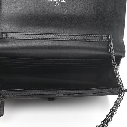 Chanel Aged Calfskin Quilted Reissue Wallet On Chain WOC So Black 5 of 12