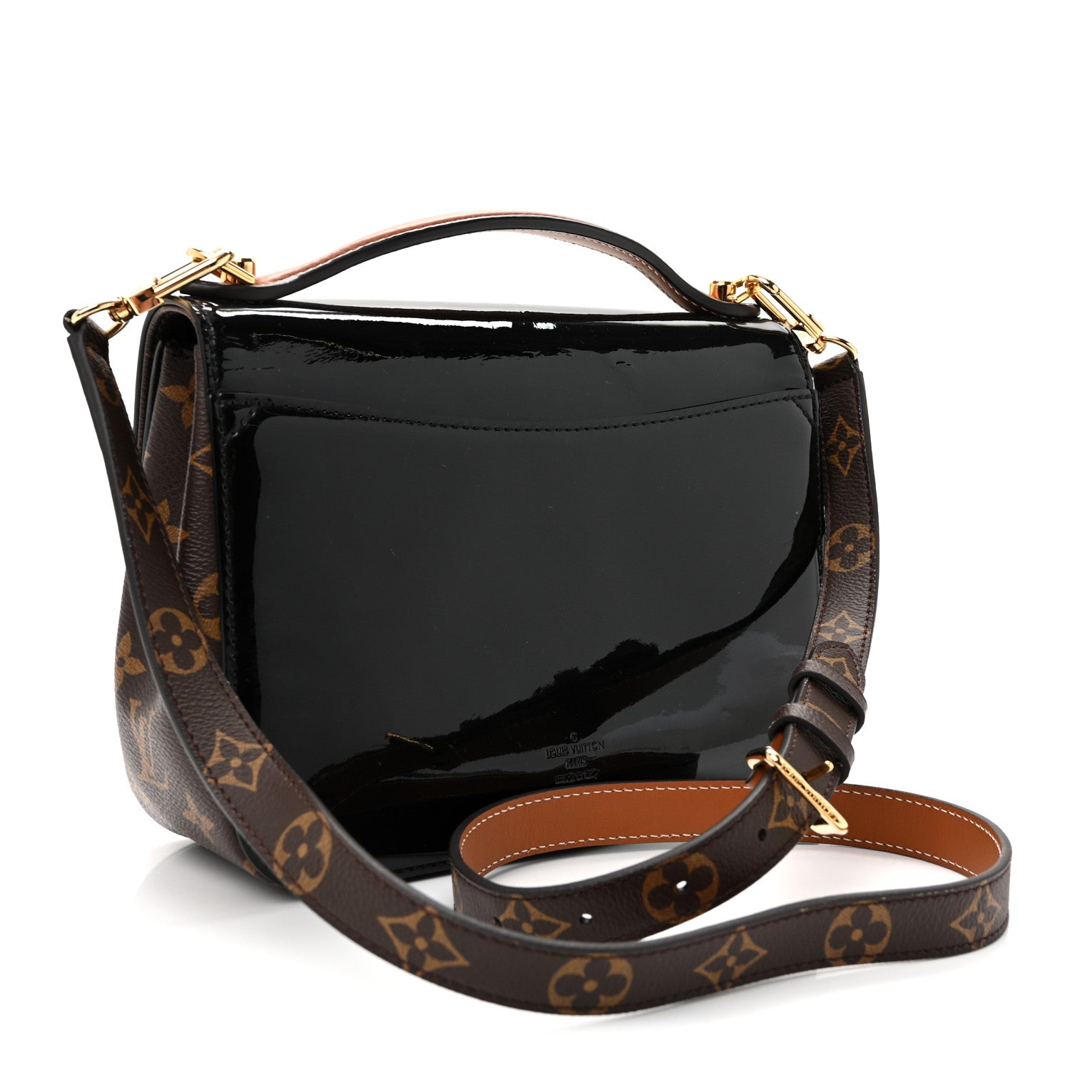 Louis Vuitton Patent Calfskin Monogram Cherrywood BB Black 3 of 9