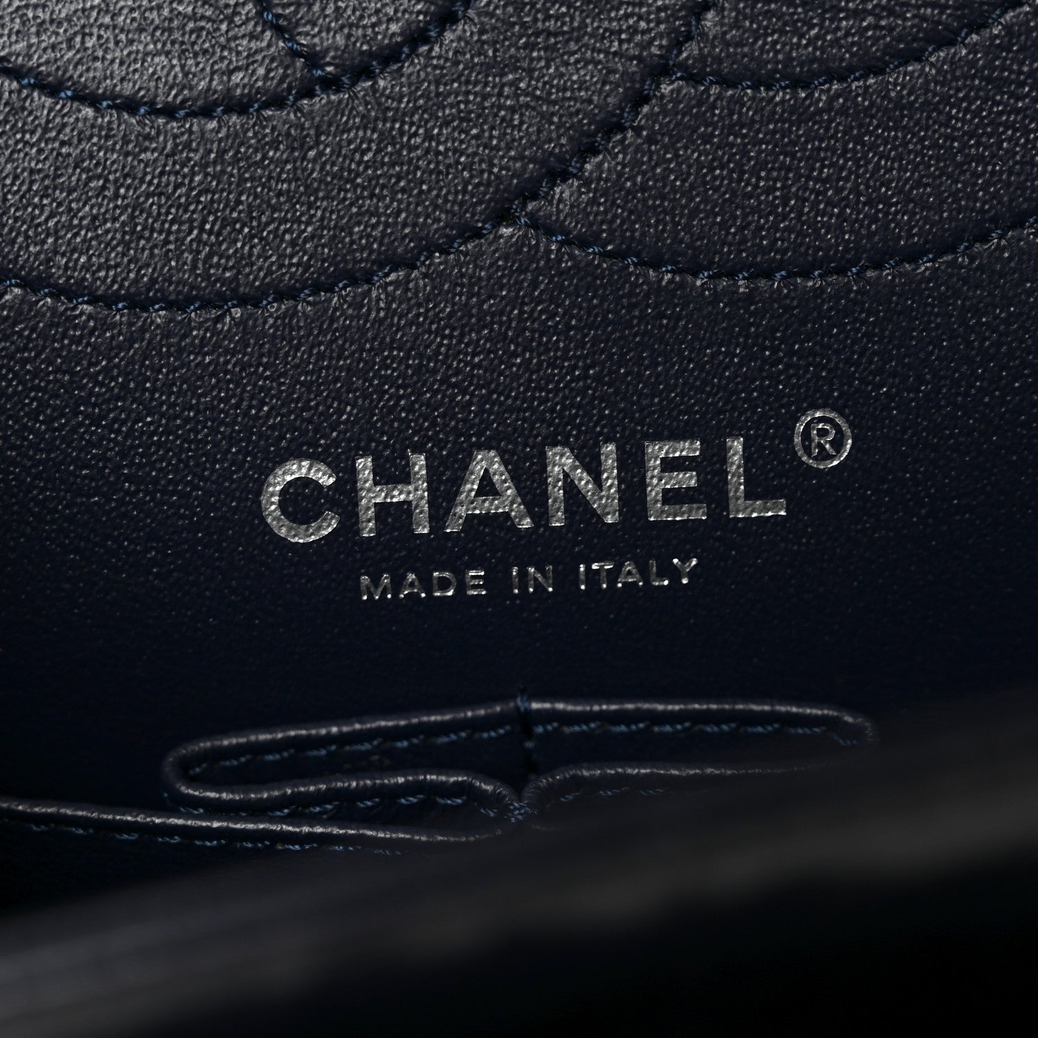 Chanel Glazed Calfskin Quilted 2.55 Reissue 225 Flap Dark Navy Blue 6 of 11
