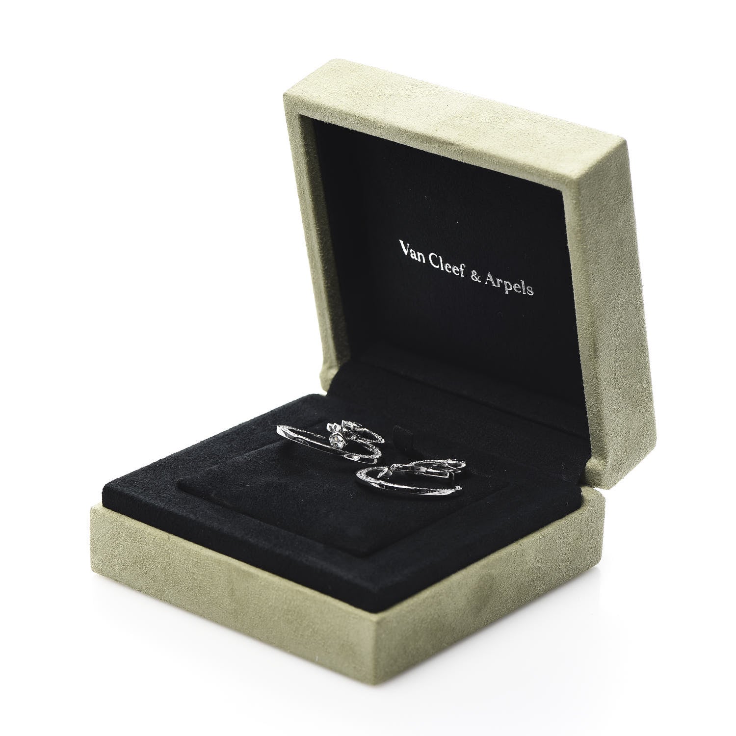 Van Cleef & Arpels 18K White Gold Diamond Birds of Paradise Earrings 5 of 5