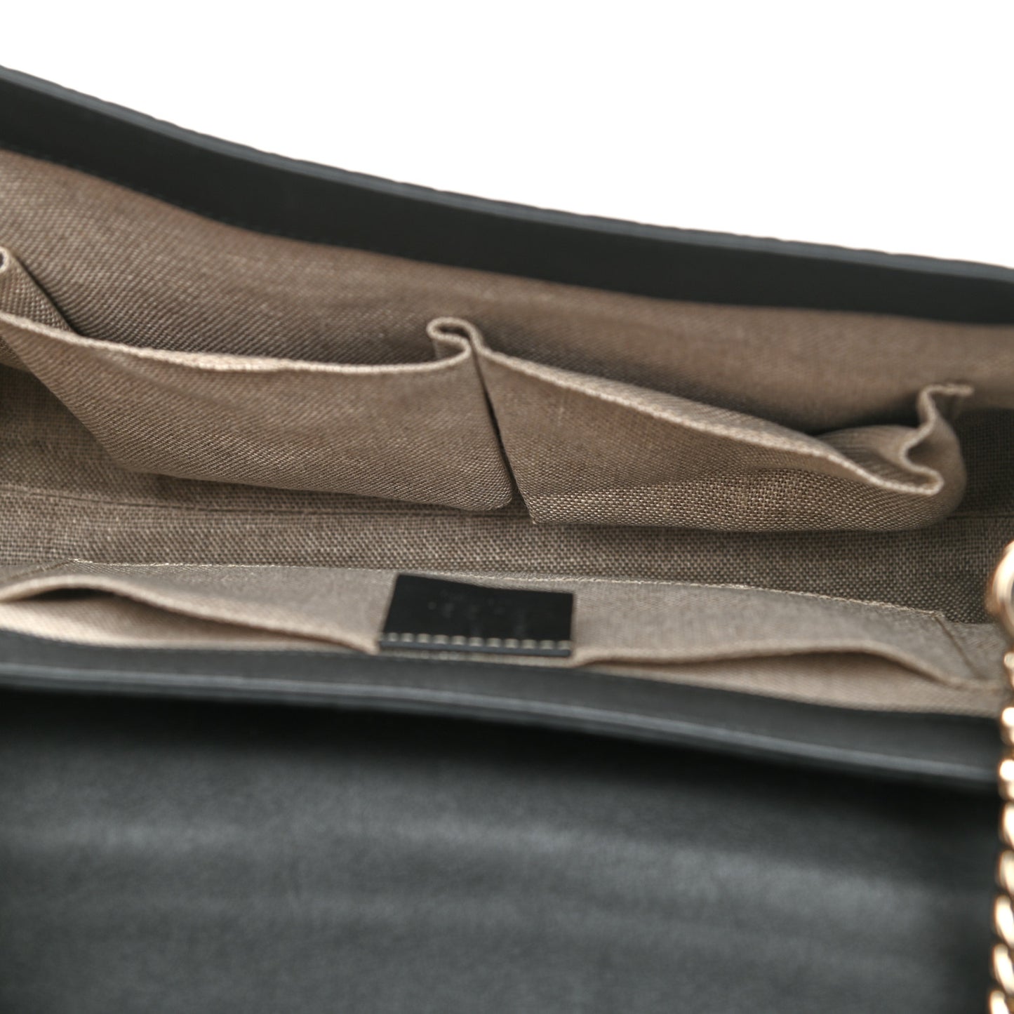 Microguccissima Medium Emily Chain Shoulder Bag Black