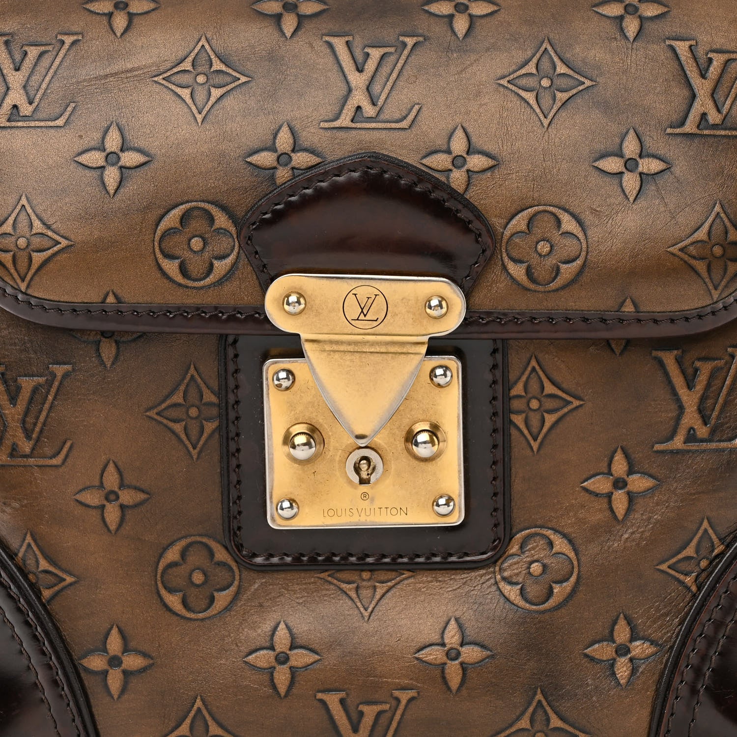 Louis Vuitton Monogram Embossed Sergent PM Bronze 8 of 11