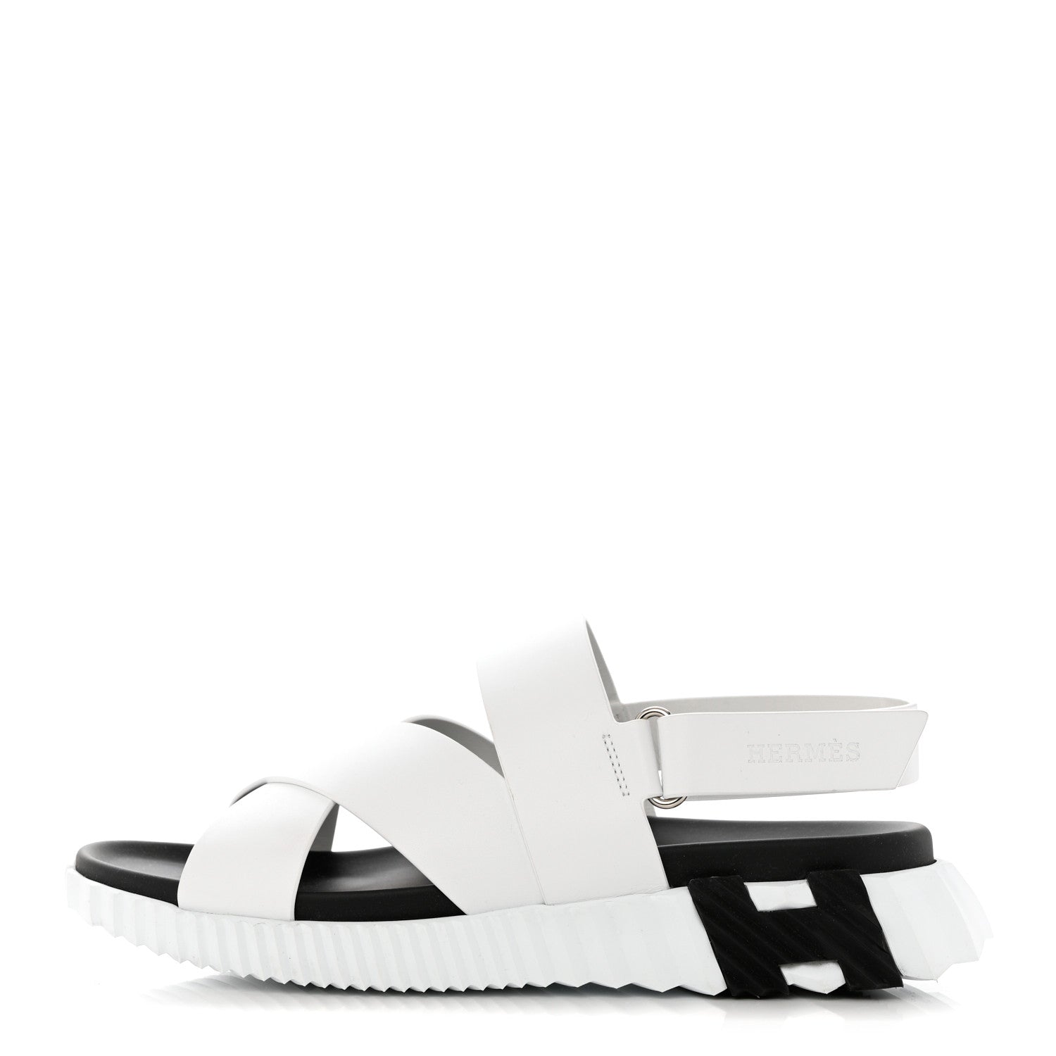 Hermes Calfskin Goatskin Mens Electric Sandals 42 White 1 of 11