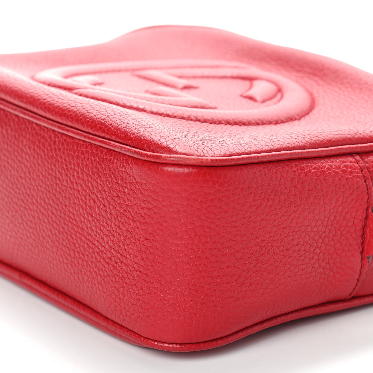 Gucci Pebbled Calfskin Small Soho Disco Bag Tabasco Red 7 of 10