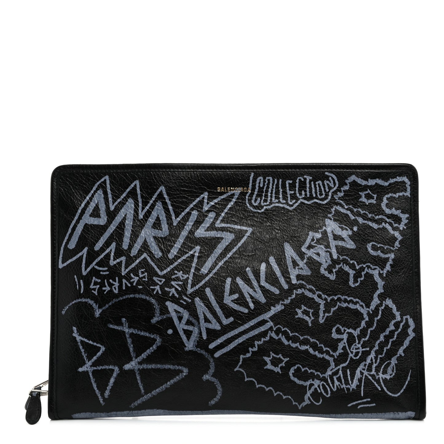 Agneau Arena Graffiti All Over Bazar Pouch Black White