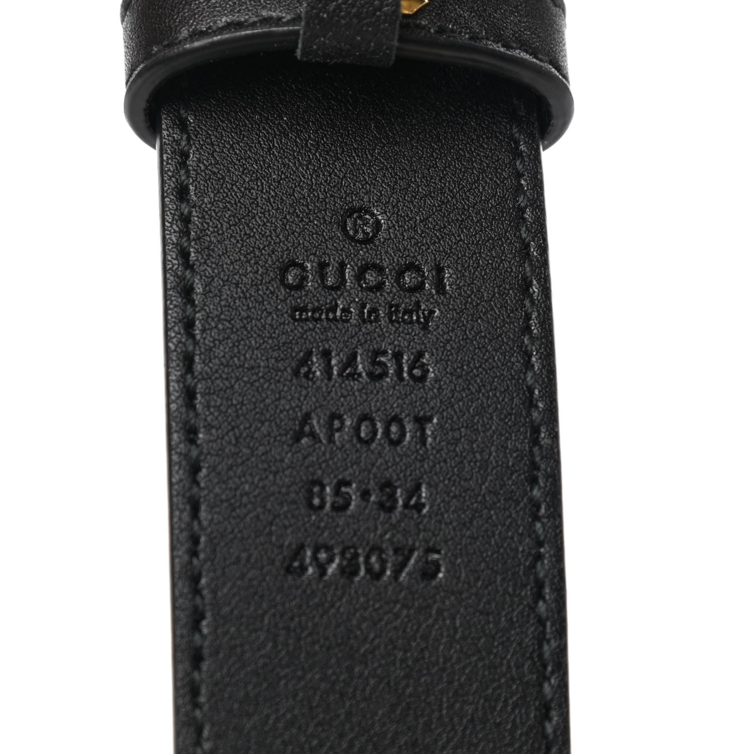 Gucci Calfskin Double G 30mm Belt 85 34 Black 5 of 5
