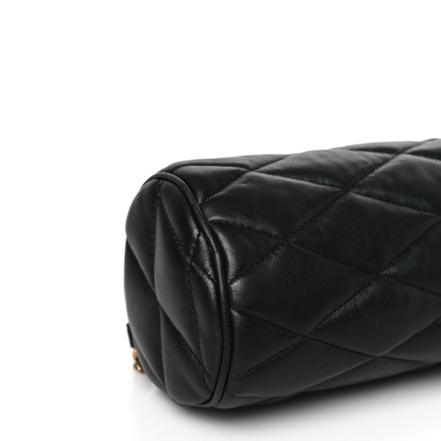 Lambskin Monogram Mini Sade Tube Bag Black