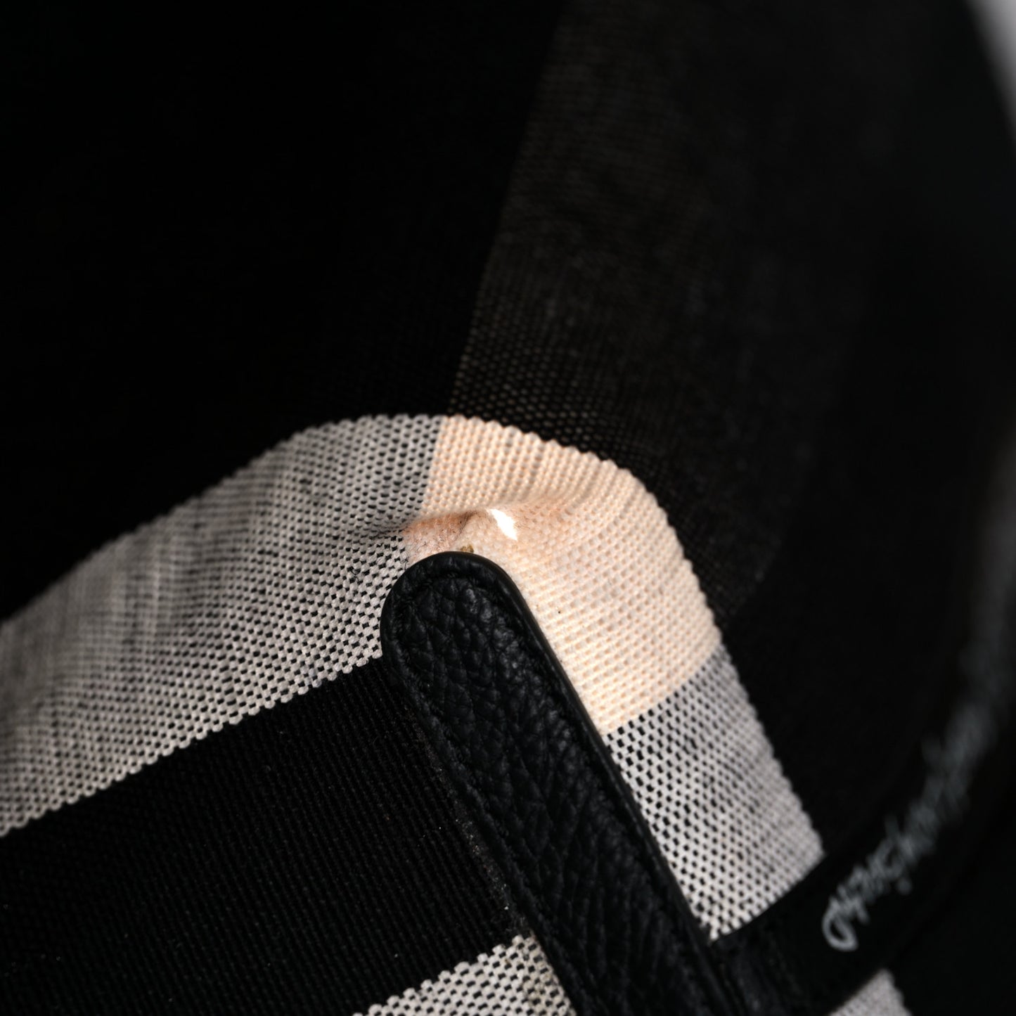 Coated Canvas Mega Check Medium Doodle Tote Black White