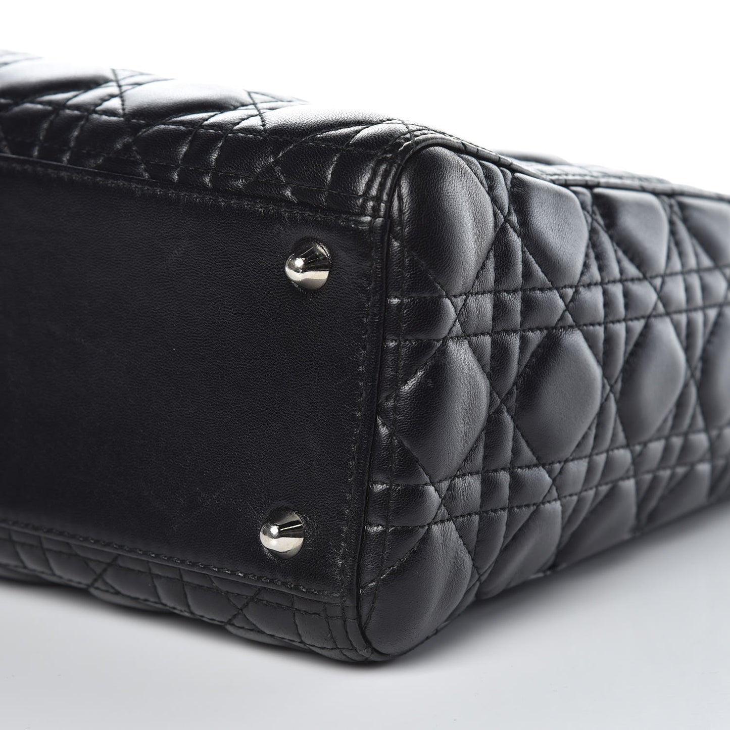 Lambskin Cannage Large Lady Dior Black