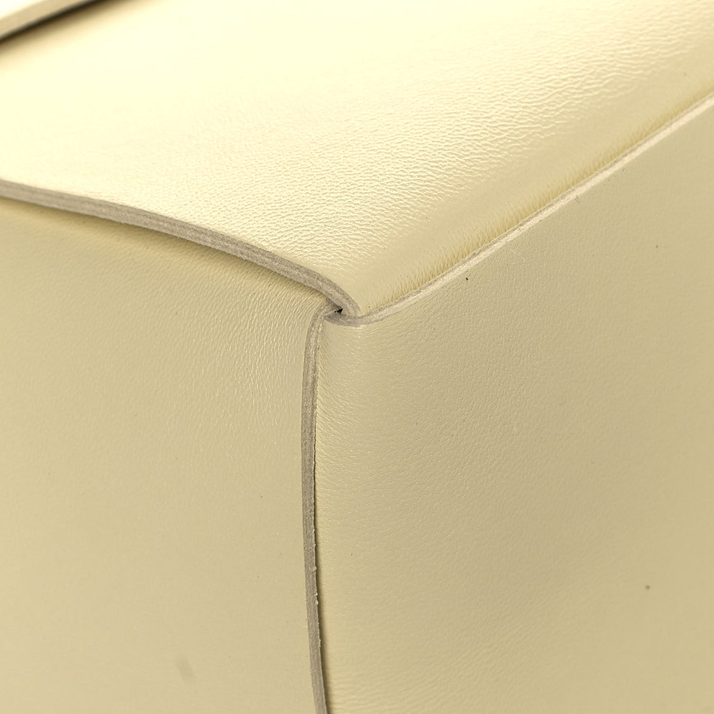 Grained Calfskin Intrecciato Small Arco Tote Ice Cream