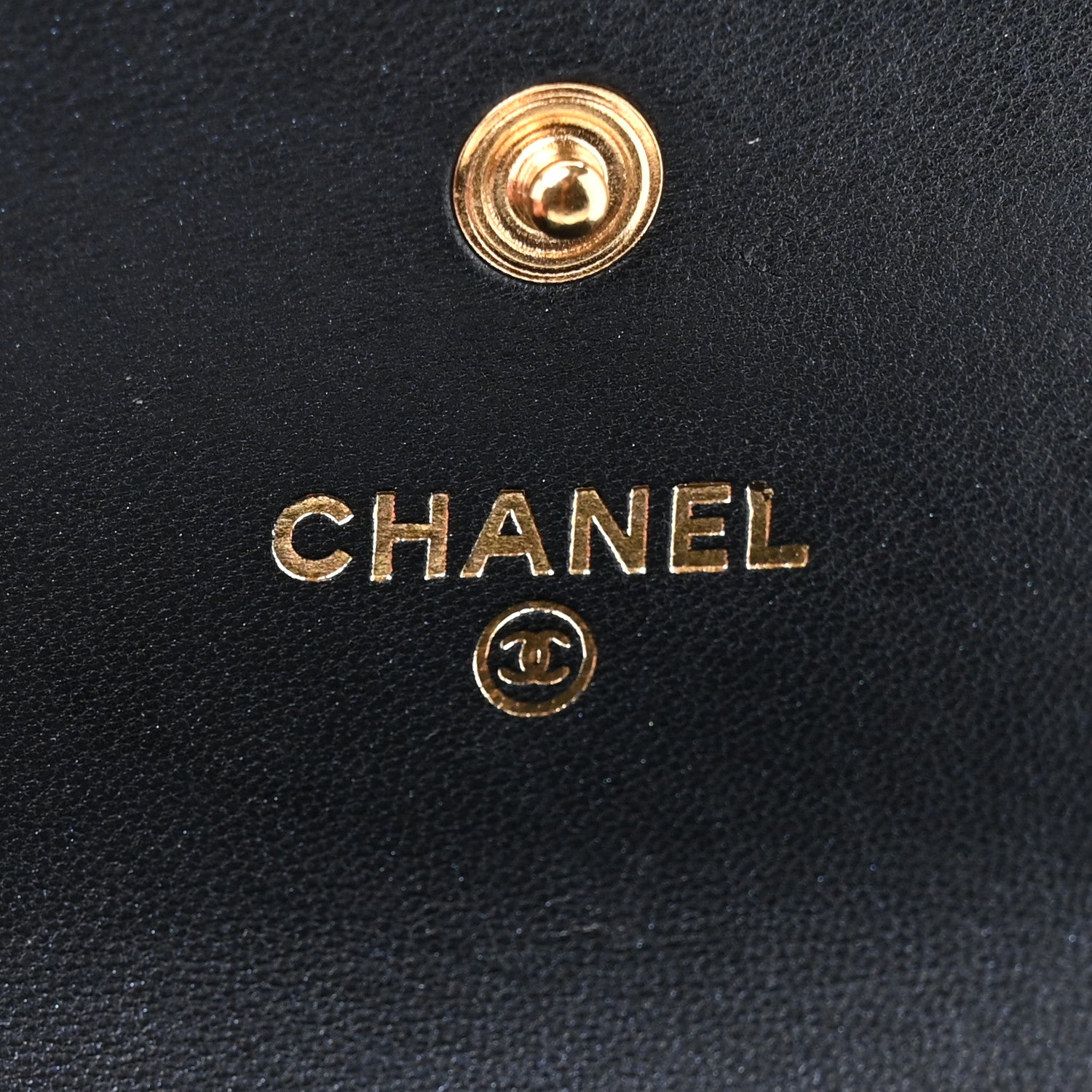 Chanel Lambskin Camellia Embossed Flap Card Holder Navy 6 of 12