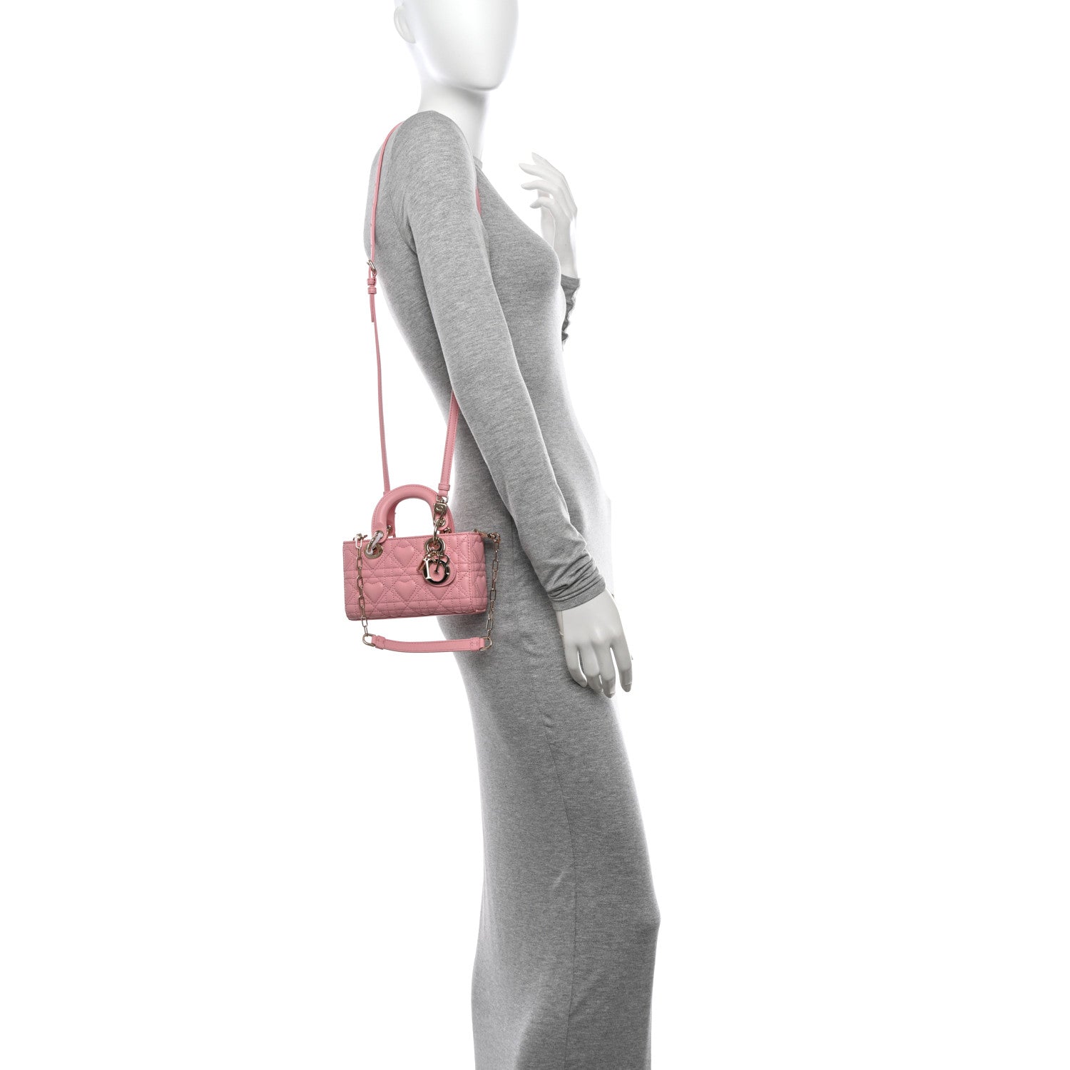 Christian Dior Lambskin Cannage Dioramour Micro Lady D-Joy Melacoton 2 of 11
