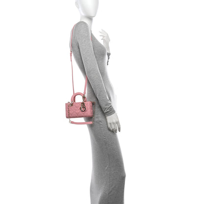 Christian Dior Lambskin Cannage Dioramour Micro Lady D-Joy Melacoton 2 of 11
